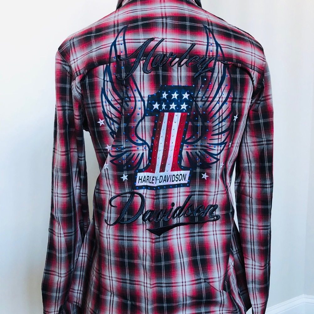 HARLEY DAVIDSON PLAID SHIRT Sz M